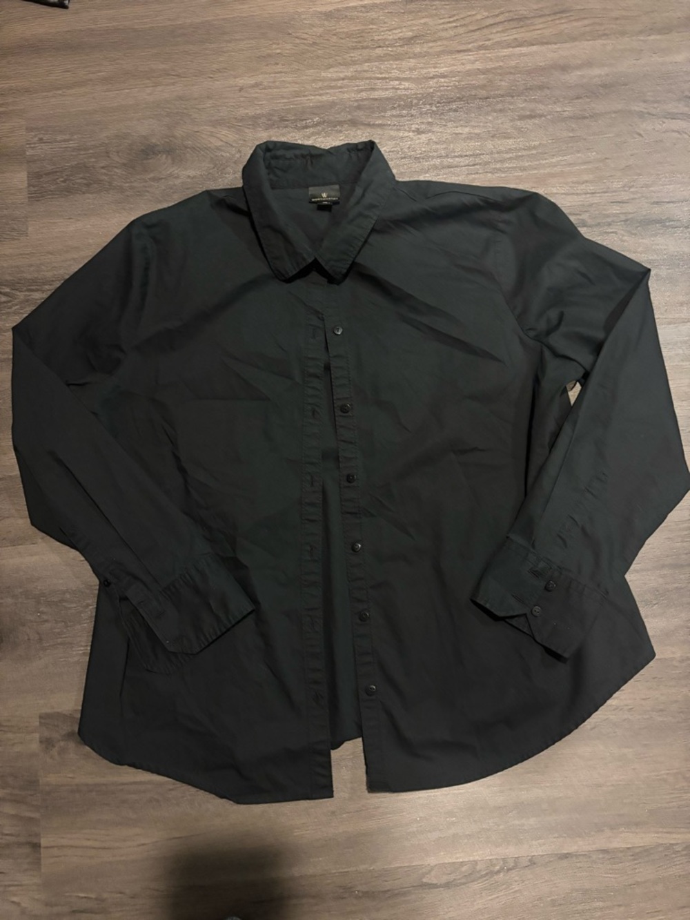 Worthington Black Long-Sleeve Dress Shirt